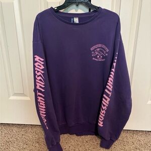 Men’s Women’s H&M Divided Purple Pink Shinjuku Nights Sweatshirt Pullover Large